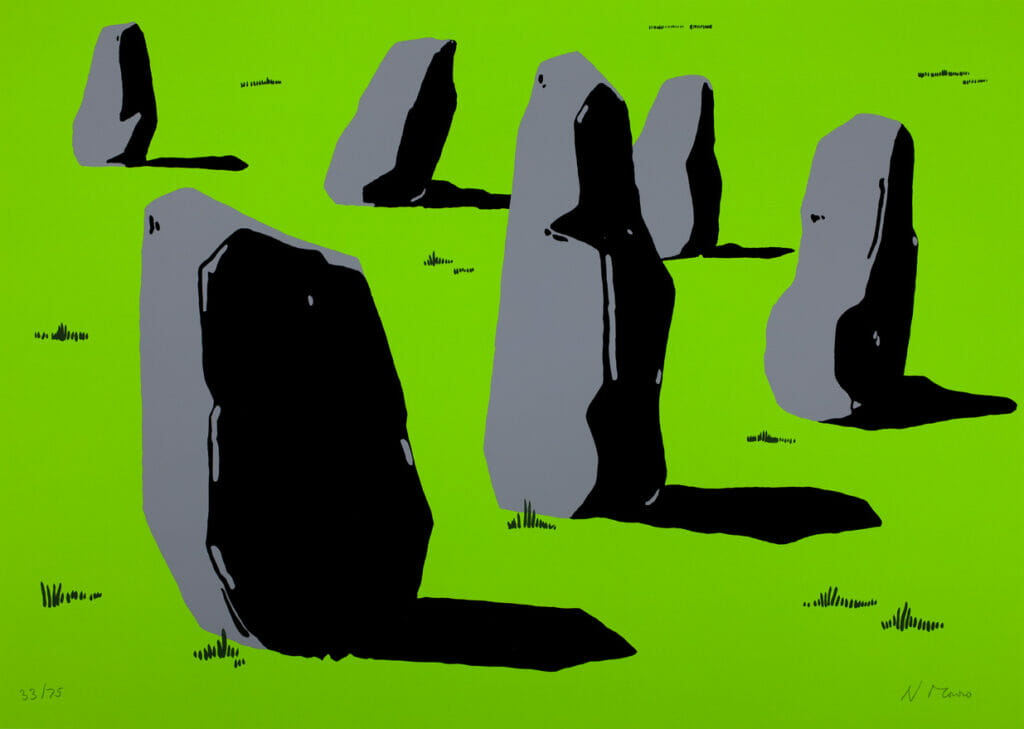 Stone Circle. Artist: Nicholas Monro. Date: 1972. Medium: screenprint.