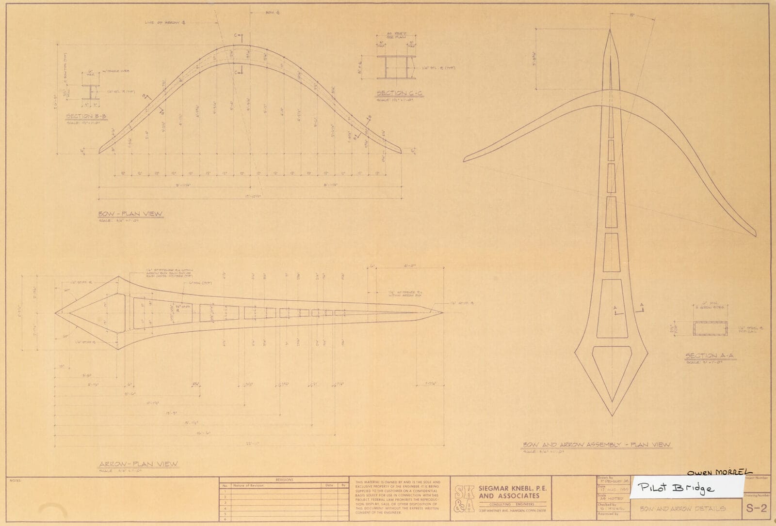 Pilot Bridge Blueprint. Artist: Owen Morrel. Medium: blueprint.