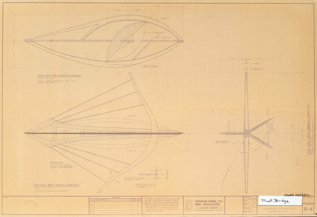 Pilot Bridge Blueprint. Artist: Owen Morrel. Medium: blueprint.