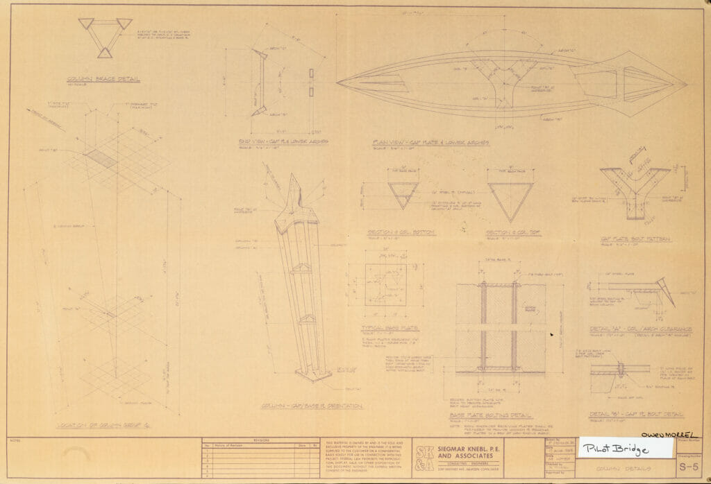 Pilot Bridge Blueprint. Artist: Owen Morrel. Medium: blueprint.