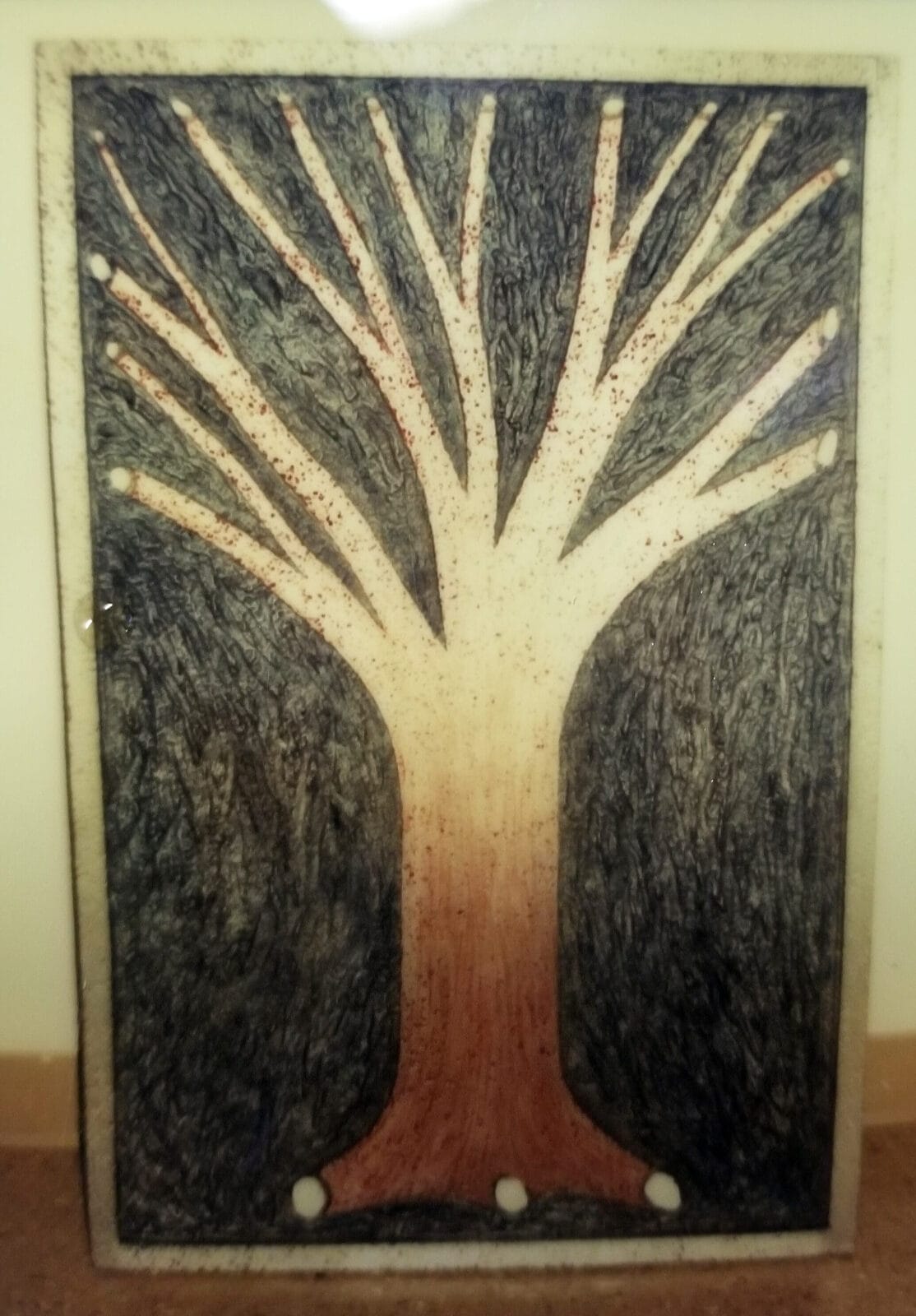 Compressed Tree. Artist: James R. Perry. Date: unknown. Medium: acrylic* on cast aluminum (*exact type of paint undetermined).