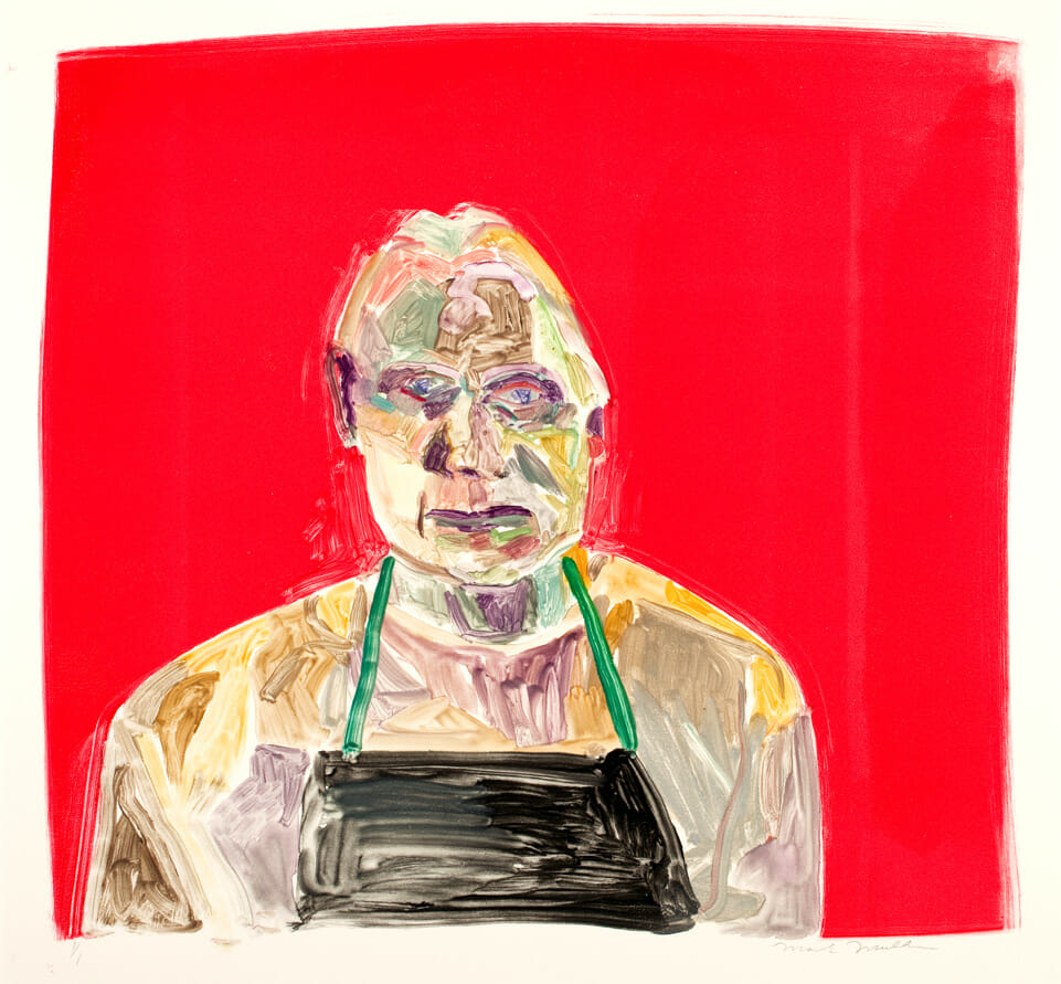 Self-Portrait. Artist: Mark Mulhern. Date: 1996. Medium: monotype on paper.