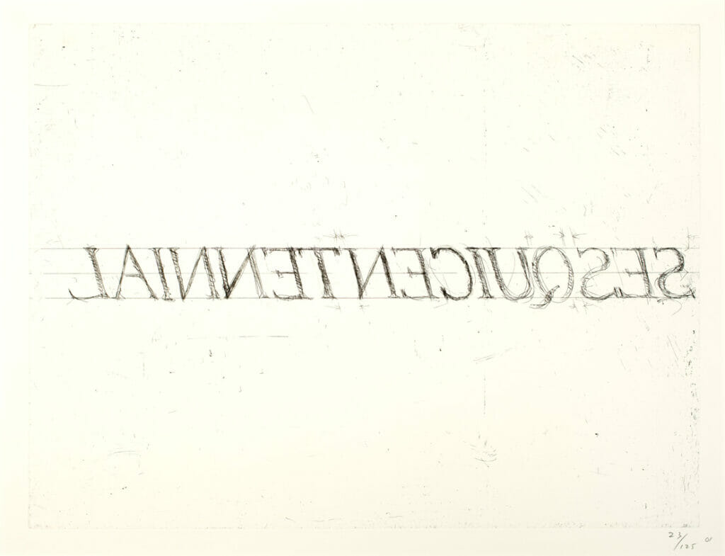 Wisconsin Sesquicentennial Project. Artist: Bruce Nauman. Date: 2001. Medium: etching.