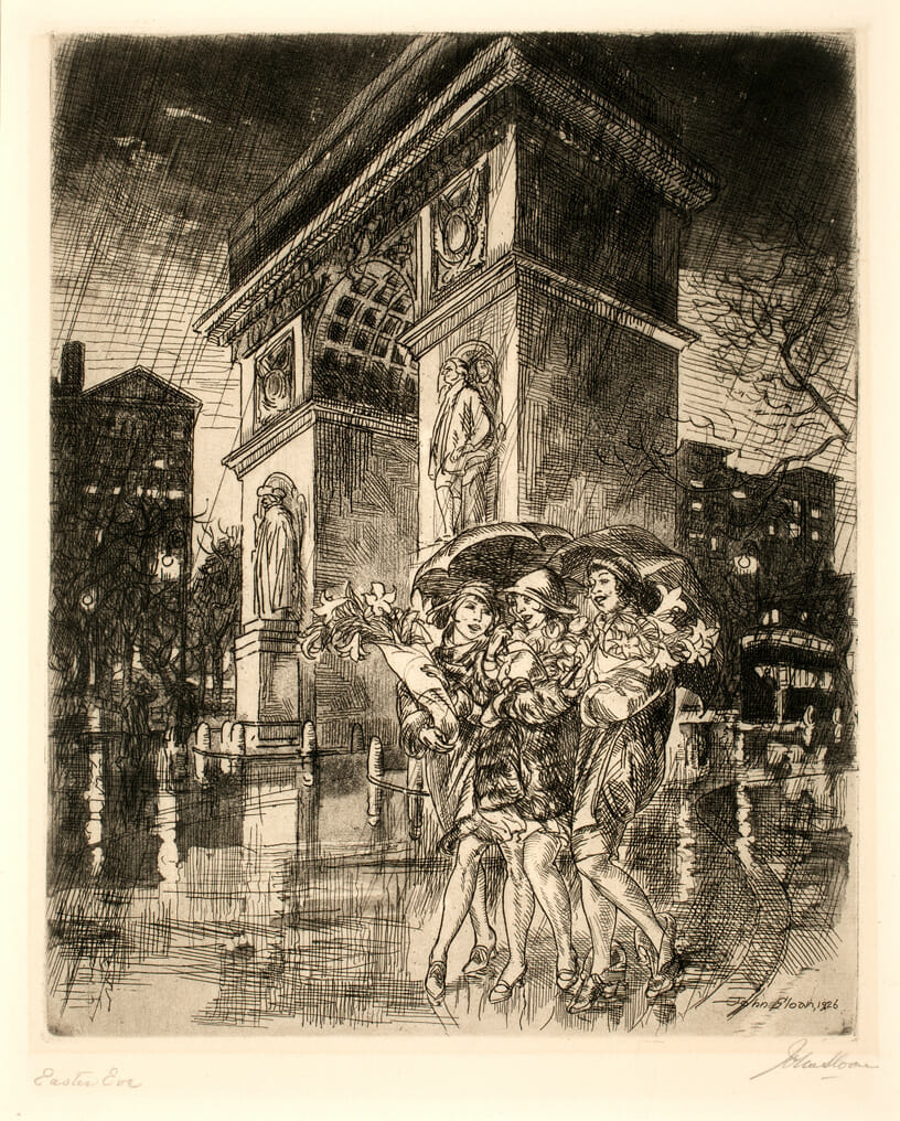 Easter Eve, Washington Square. Artist: John Sloan. Date: 1926. Medium: etching and aquatint.