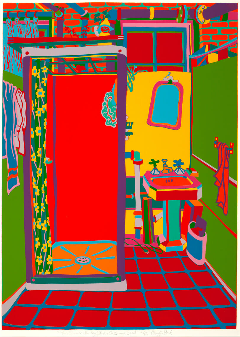 The Shower in my Studio on Broome St.. Artist: Clayton Pond. Date: 1970. Medium: screenprint.