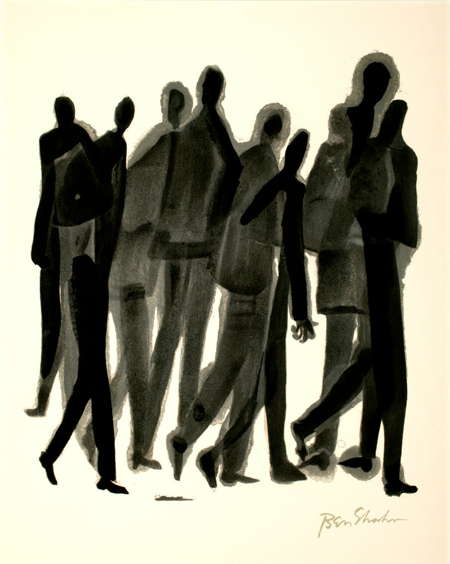 many men. Artist: Ben Shahn. Date: 1968. Medium: lithograph.