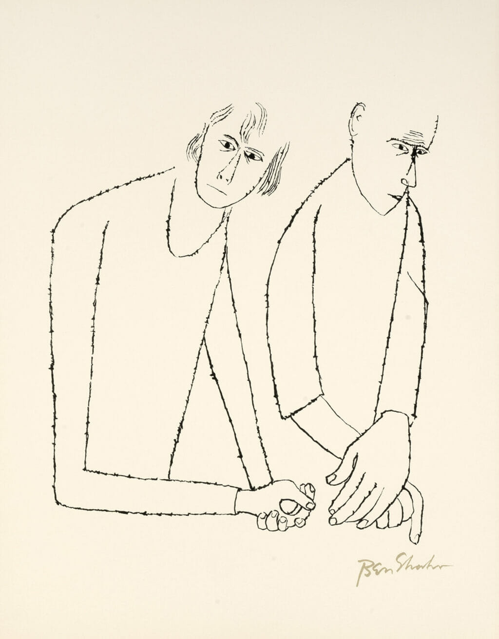 To parents whom one had to hurt…. Artist: Ben Shahn. Date: 1968. Medium: lithograph.