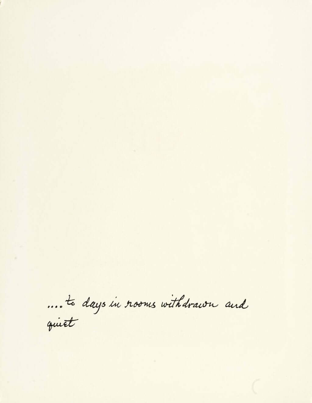 in rooms withdrawn and quiet (text). Artist: Ben Shahn. Date: 1968. Medium: lithograph.