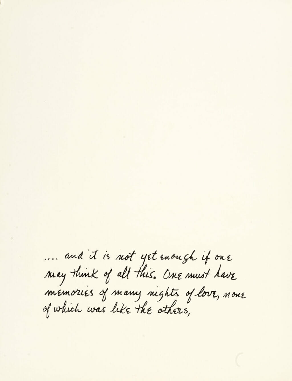 memories of many nights of love (text). Artist: Ben Shahn. Date: 1968. Medium: lithograph.