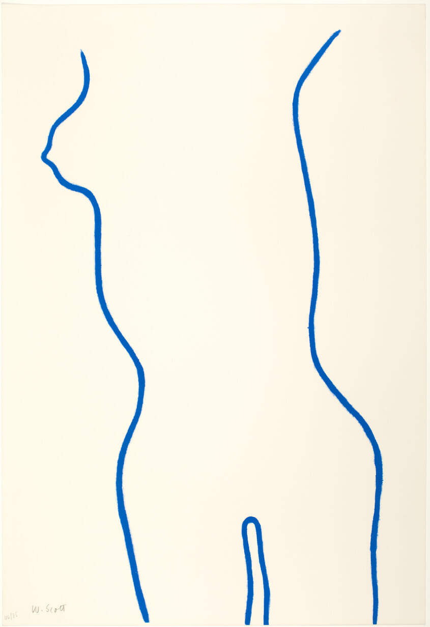 Girl Surveyed I. Artist: William Scott. Date: 1972. Medium: screenprint.