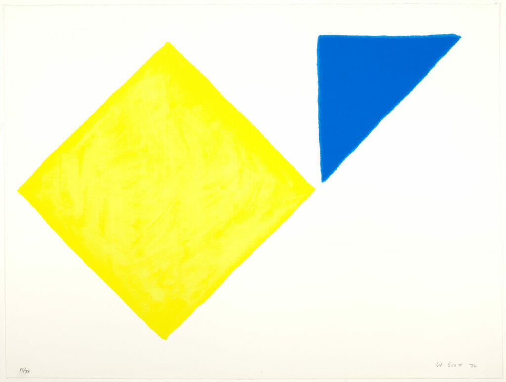 Yellow Square Plus Quarter Blue. Artist: William Scott. Date: 1972. Medium: screenprint.