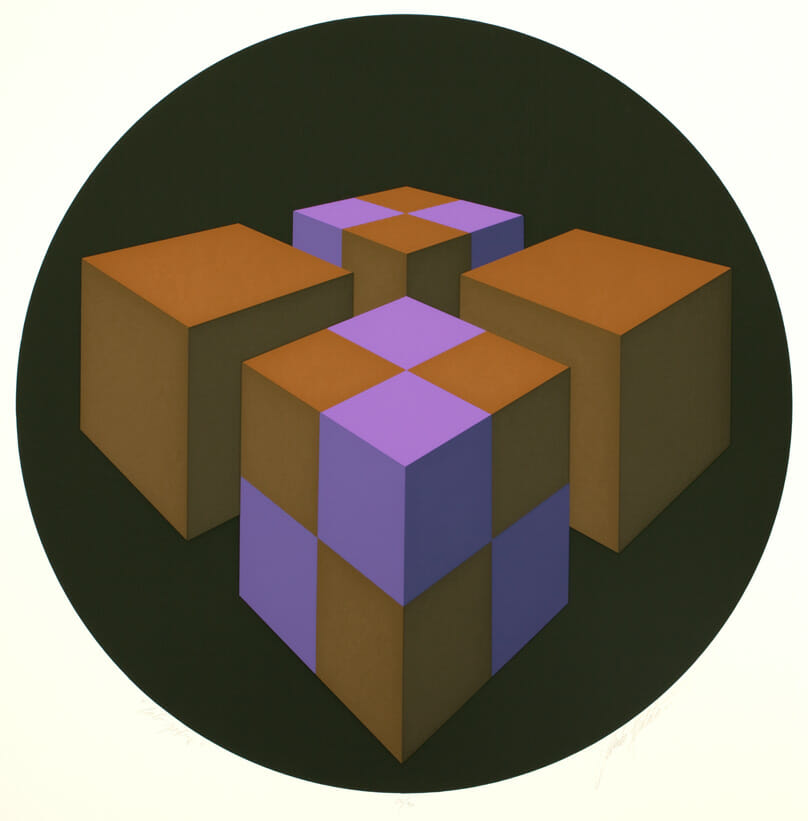 Cube Sphere. Artist: Marko Spalatin. Date: 1970. Medium: screenprint.