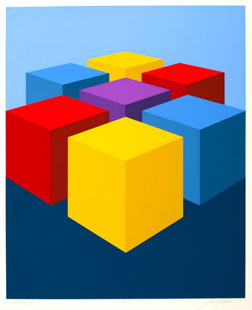 Cube Group. Artist: Marko Spalatin. Date: 1970. Medium: screenprint.