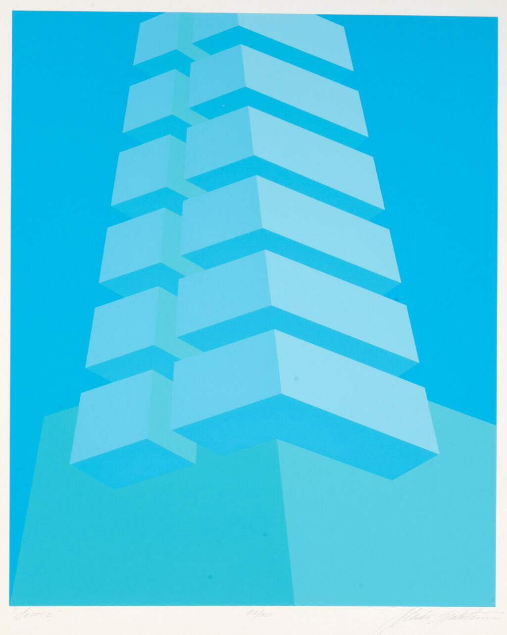 Tower. Artist: Marko Spalatin. Date: 1970. Medium: screenprint.