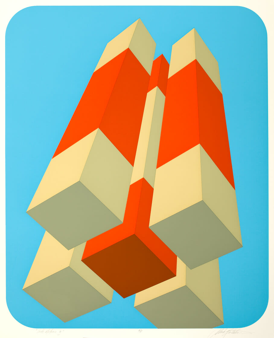 Cubes Station II. Artist: Marko Spalatin. Date: 1972. Medium: screenprint.