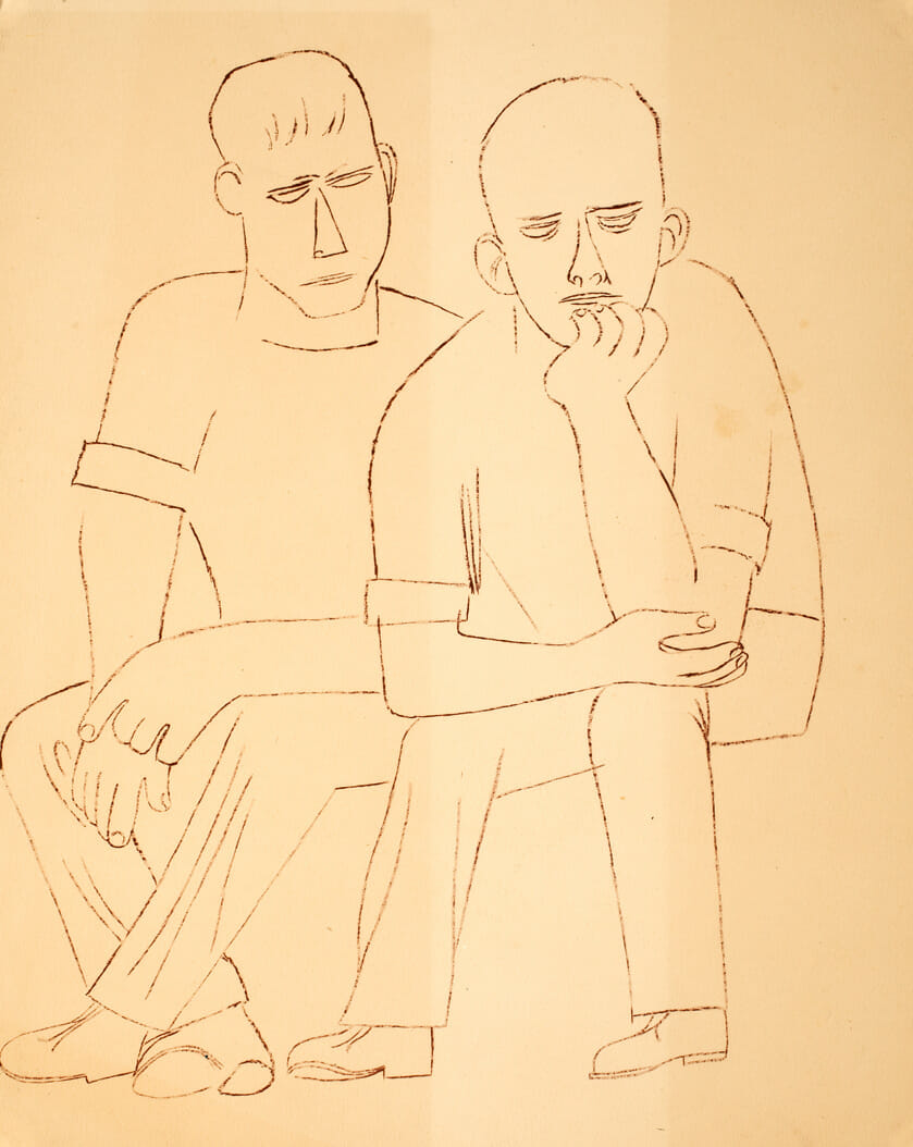 The Eagle’s Brood. Artist: Ben Shahn. Medium: lithograph.