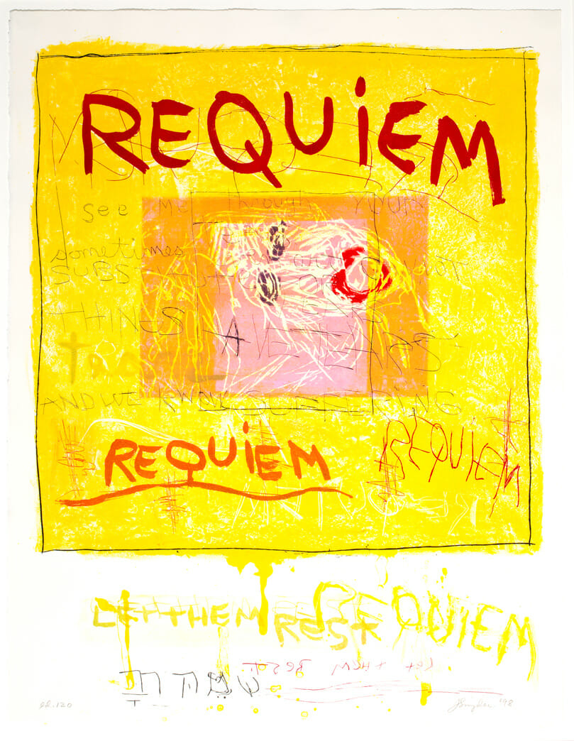 Requiem/Let Them Rest. Artist: Joan Snyder. Date: 1997-98. Medium: lithograph, etching, and woodcut with embossing.