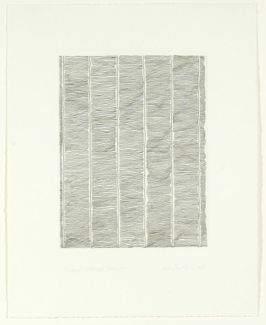 Freehand Watermark Tracing #2. Artist: Steve Reich. Date: 1978. Medium: soft ground etching.