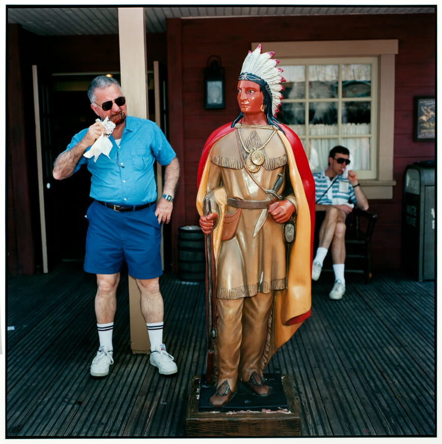 Man Eating Turkey Leg, Disney World, Florida. Artist: Greta Pratt. Date: 1999. Medium: Cibachrome print.