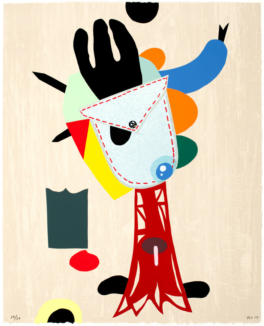 Levi in a Tree. Artist: T.L. Solien. Date: 2009. Medium: screenprint.