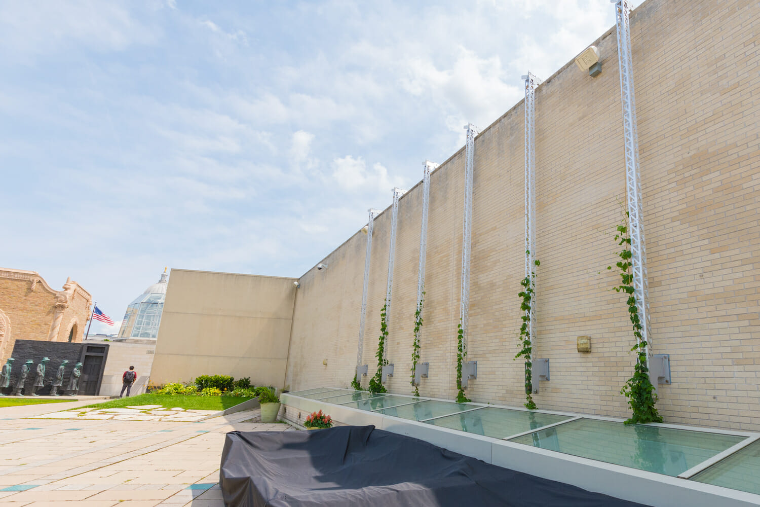 hop garden installation on the Rooftop Sculpture Garden