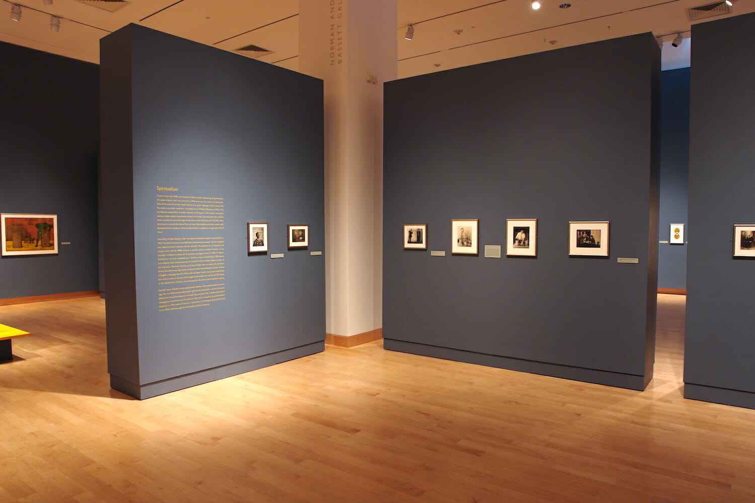 installation view of Houdini: Art and Magic featuring framed artworks