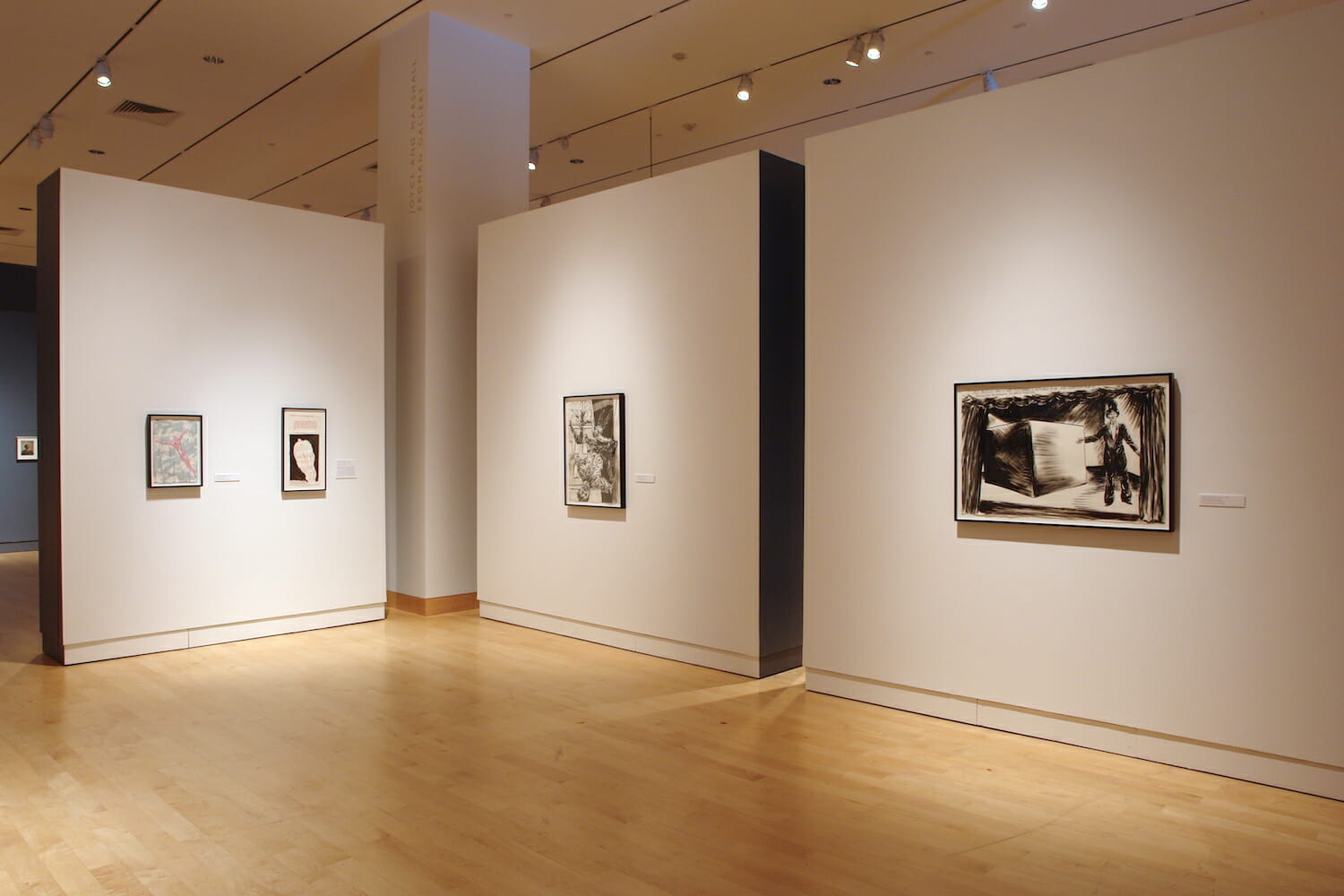 installation view of Houdini: Art and Magic featuring framed artworks