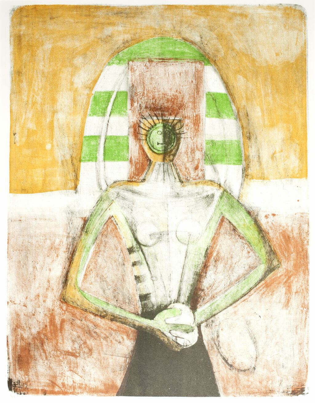 Carnavalesque / Carnavalesca / Carnivalesque. Artist: Rufino Tamayo. Date: 1969. Medium: litografía sobre papel / lithograph on paper.