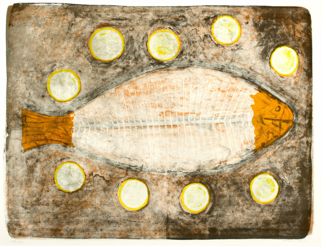 Demi-poisson / Medio pescado / Half Fish. Artist: Rufino Tamayo. Date: 1969. Medium: litografía sobre papel / lithograph on paper.