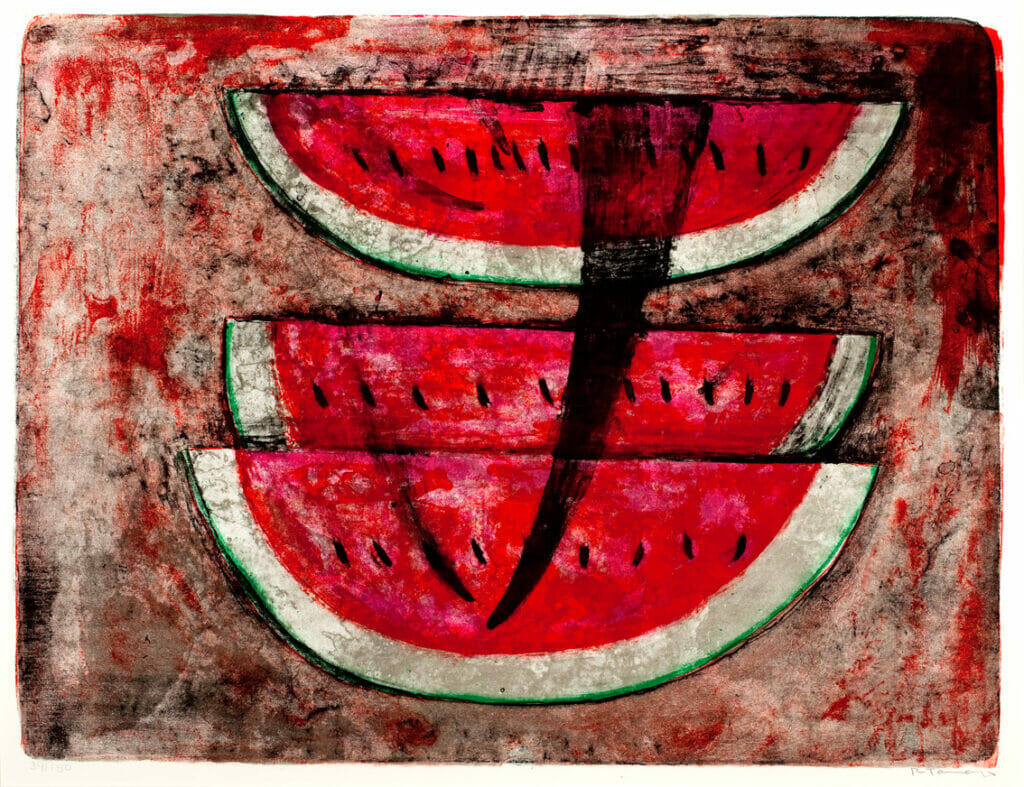 Pastèque #1 / Sandía #1 / Watermelon #1. Artist: Rufino Tamayo. Date: 1969. Medium: litografía sobre papel / lithograph on paper.