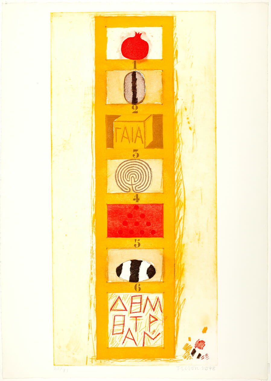 Demeter’s Ladder. Artist: Joe Tilson. Date: 1978. Medium: lithograph.