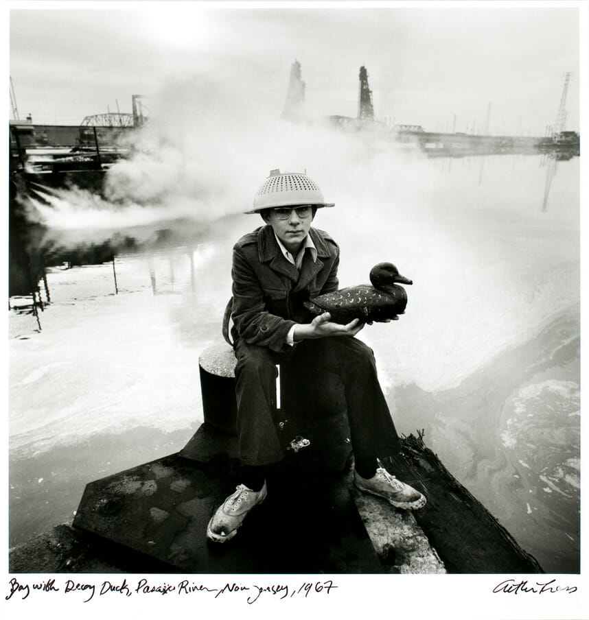 Boy with Decoy Duck, Passaic River, New Jersey. Artist: Arthur Tress. Date: 1967. Medium: gelatin silver print.