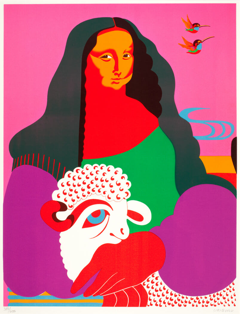 La Joconde. Artist: Nicolás García Uriburu. Date: 1967-68. Medium: color lithograph on paper.