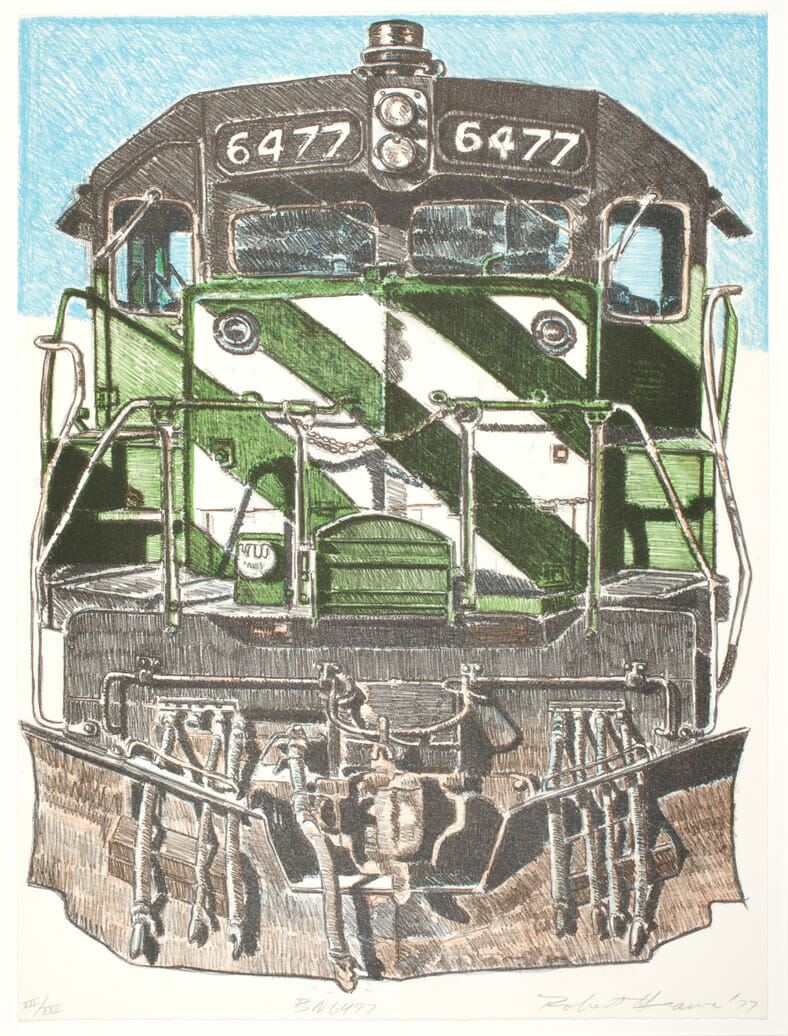 B.N. 6477. Artist: John Robert Weaver. Date: 1977. Medium: lithograph.