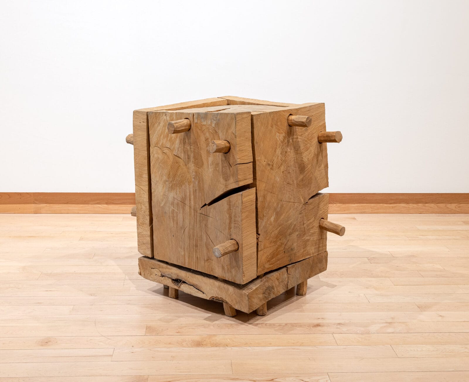 Cracking Box. Artist: David Nash. Date: 1992. Medium: oak.