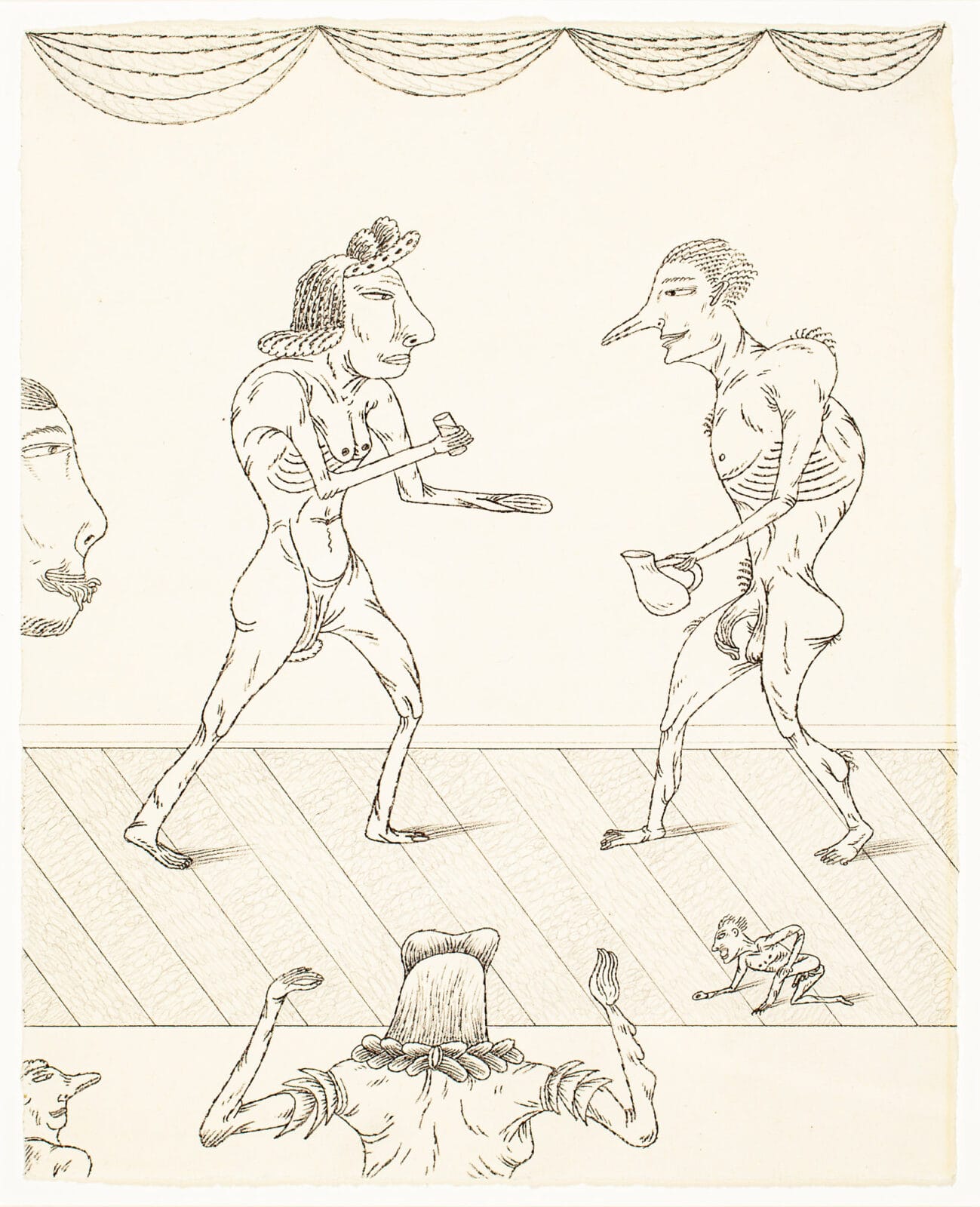 Don’t Make a Scene. Artist: Jim Nutt. Date: 1975. Medium: graphite on paper.